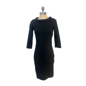Boden Black 3/4 sleeve Zoe Ponte Dress US 4 L